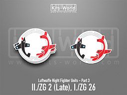 Kitsworld SAV Sticker - Luftwaffe Night Fighters - II./ZG 2 (Late) - I/ZG 26 